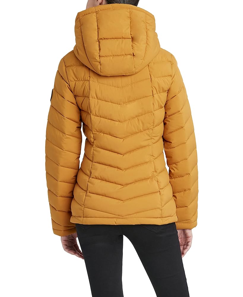 HFX Women's Short Stretch Quilted Jacket Front Zipper Hand